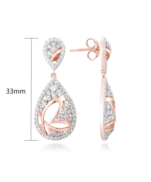 Kullatud hõbekõrvarõngad tsirkoonidega