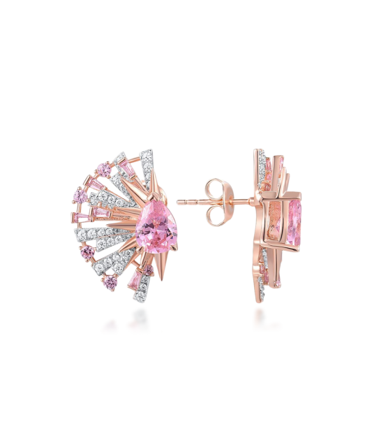 Kullatud hõbekõrvarõngad tsirkoonidega