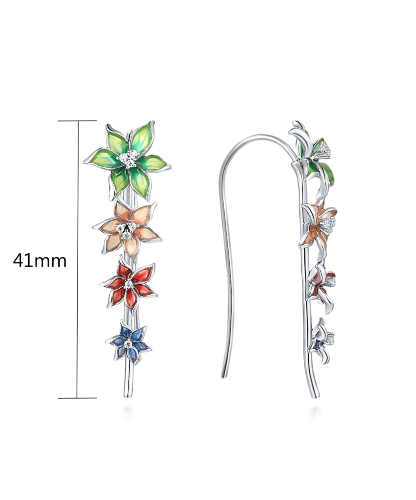 Серьги из серебра с эмалью