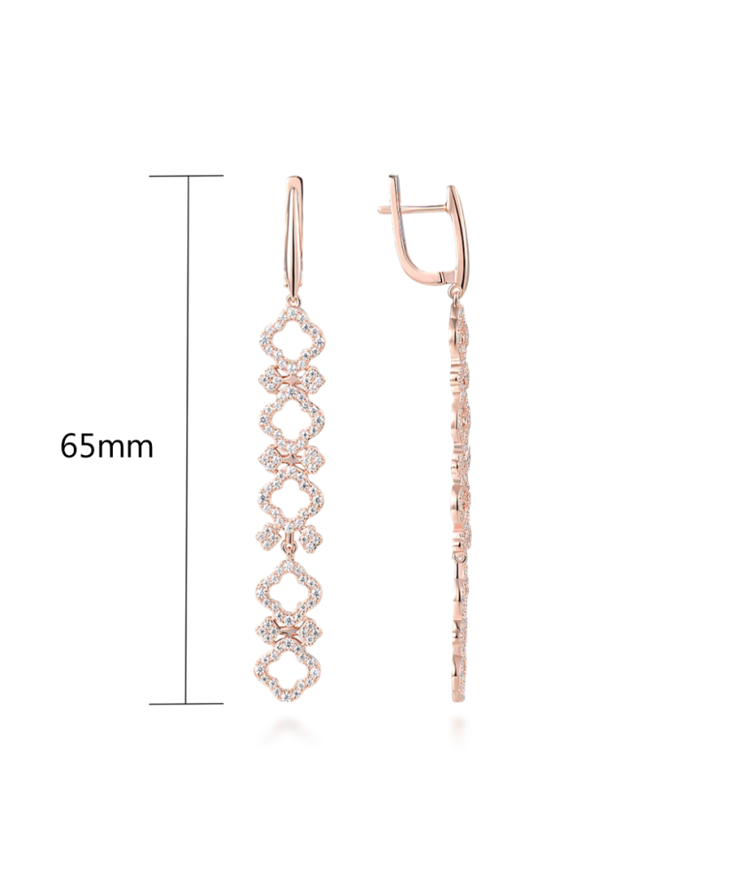 Kullatud hõbekõrvarõngad tsirkoonidega