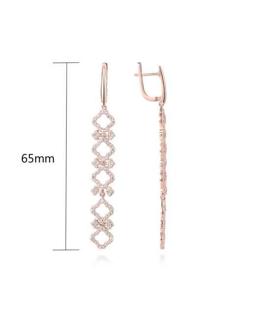 Kullatud hõbekõrvarõngad tsirkoonidega