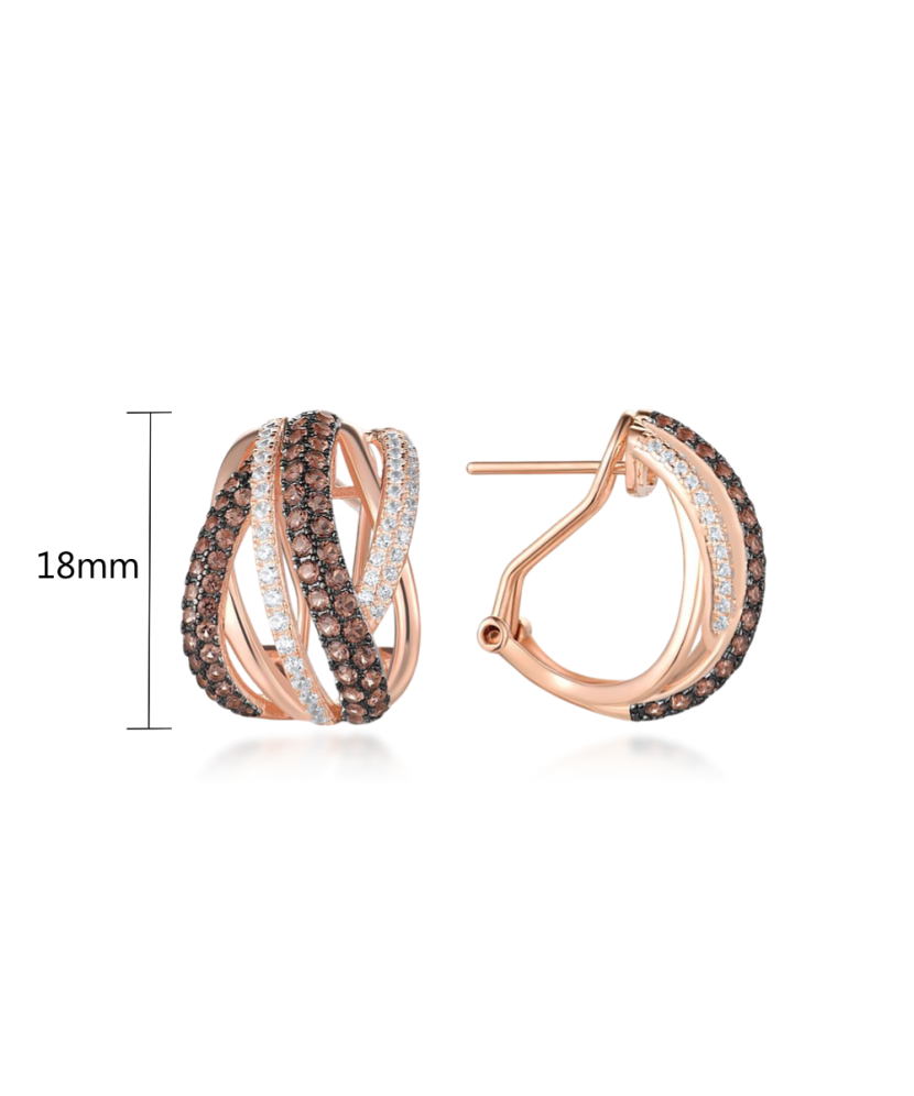 Kullatud Hõbedast kõrvarõngad tsirkoonide ja spinellidega