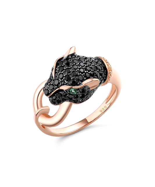 Kullatud sterlinghõbedast spinellidega sõrmus