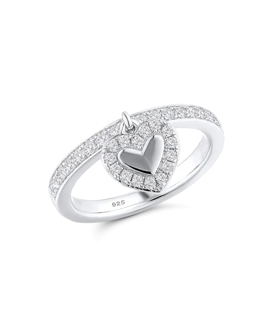 Серебряное кольцо с цирконами