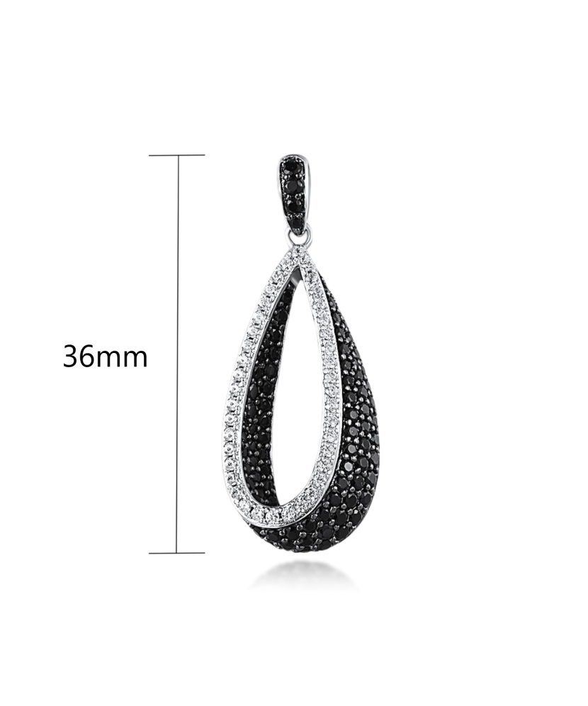 Подвеска из серебра со шпинелями и фианитами