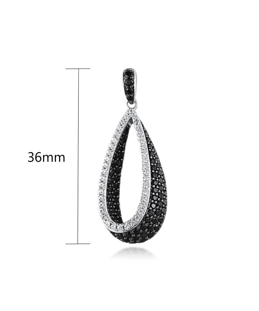 Hõbedast ripats tsirkoonidega ja spinellid