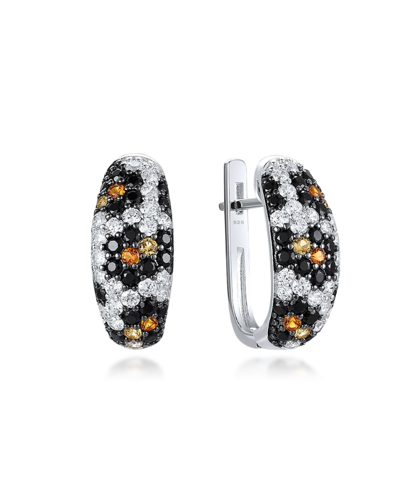 Hõbekõrvarõngad tsirkoonidega ja spinelliga