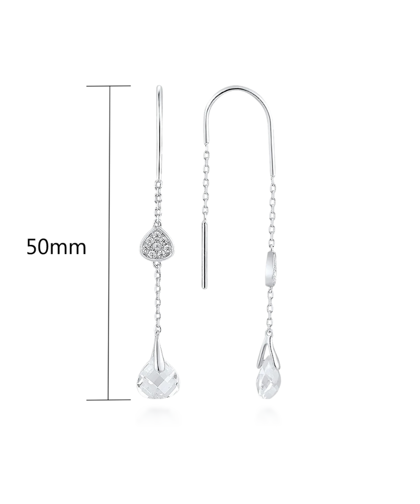 Серьги из серебра с цирконами