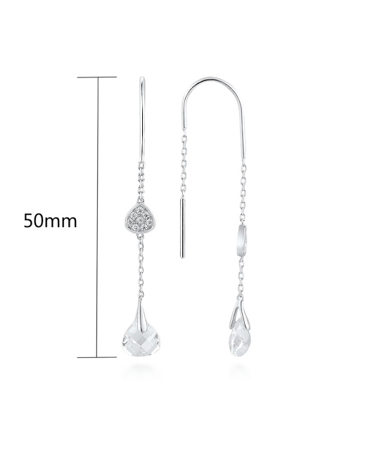 Серьги из серебра с цирконами