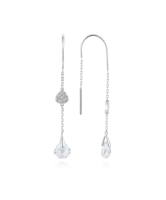 Hõbekõrvarõngad tsirkoonidega