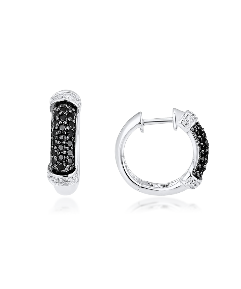 Hõbekõrvarõngad tsirkoonidega ja spinelliga