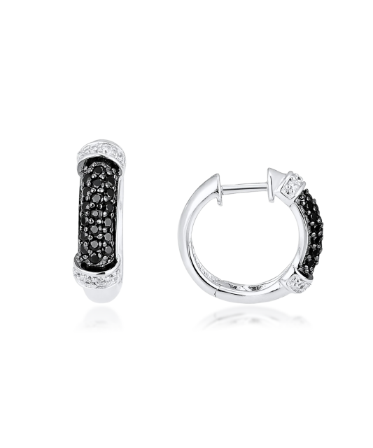 Hõbekõrvarõngad tsirkoonidega ja spinelliga