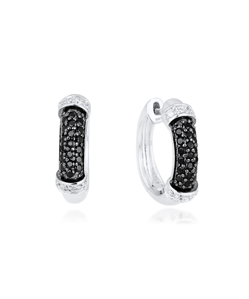 Hõbekõrvarõngad tsirkoonidega ja spinelliga