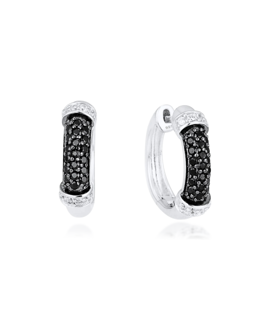 Hõbekõrvarõngad tsirkoonidega ja spinelliga