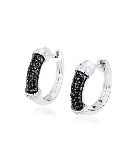 Hõbekõrvarõngad tsirkoonidega ja spinelliga