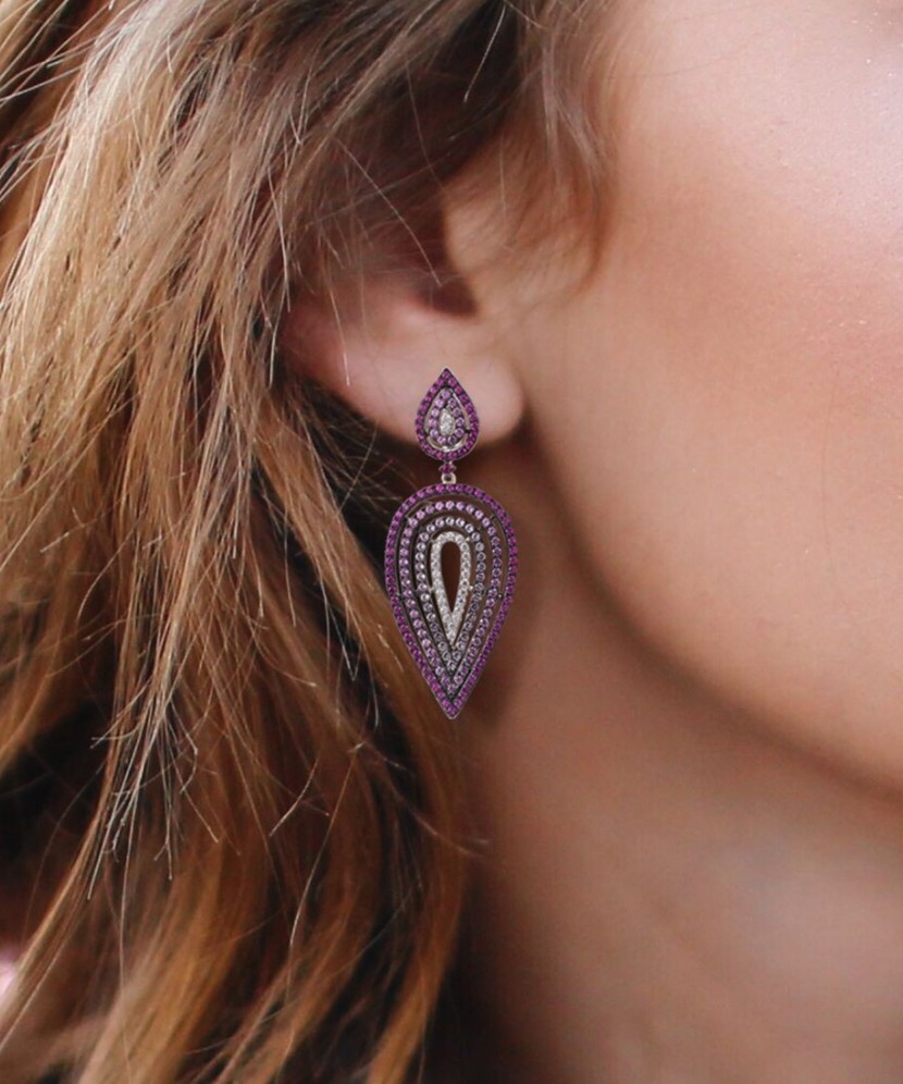 Sudraba auskari ar nano safīriem