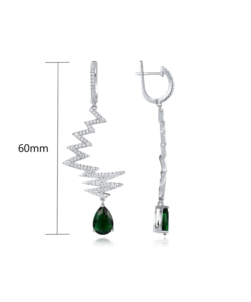 Hõbekõrvarõngad tsirkoonidega