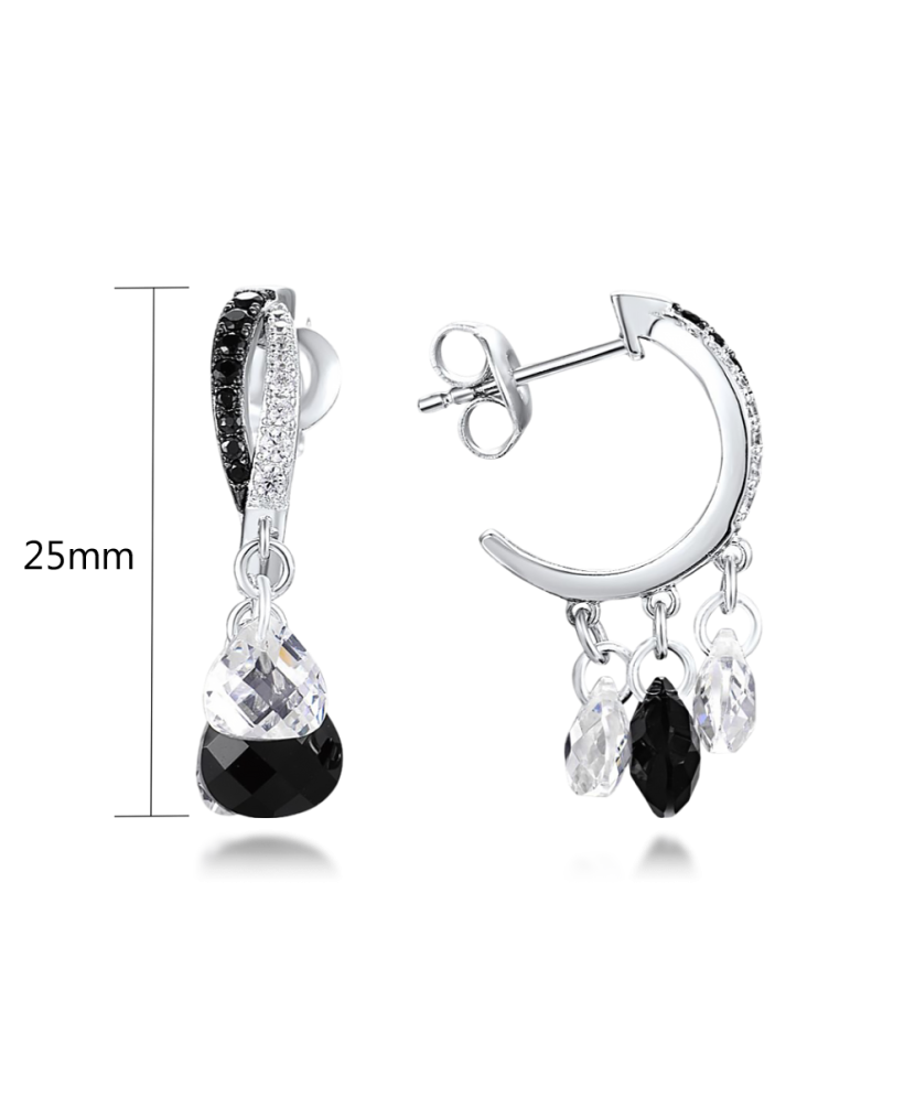 Hõbedast kõrvarõngad oonüksi ja spinellidega