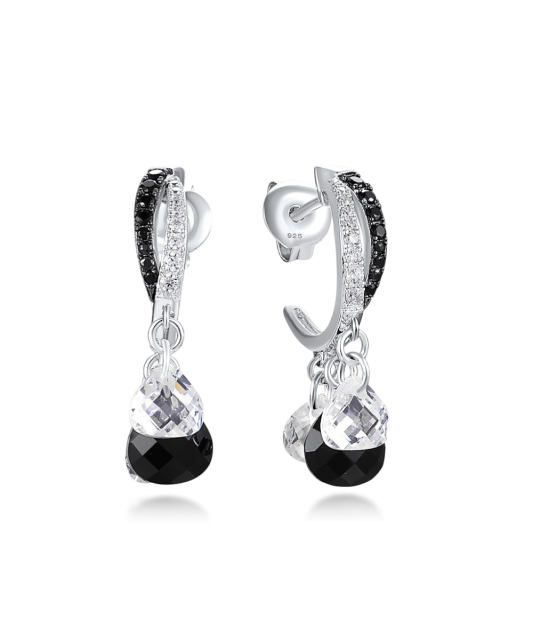 Hõbedast kõrvarõngad oonüksi ja spinellidega