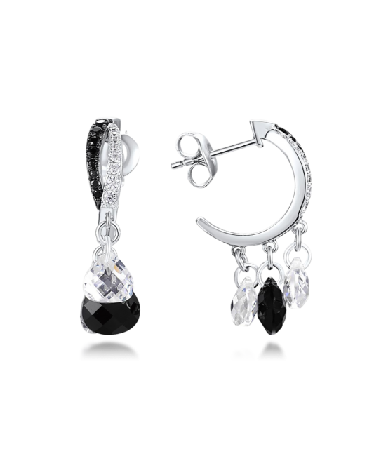 Hõbedast kõrvarõngad oonüksi ja spinellidega