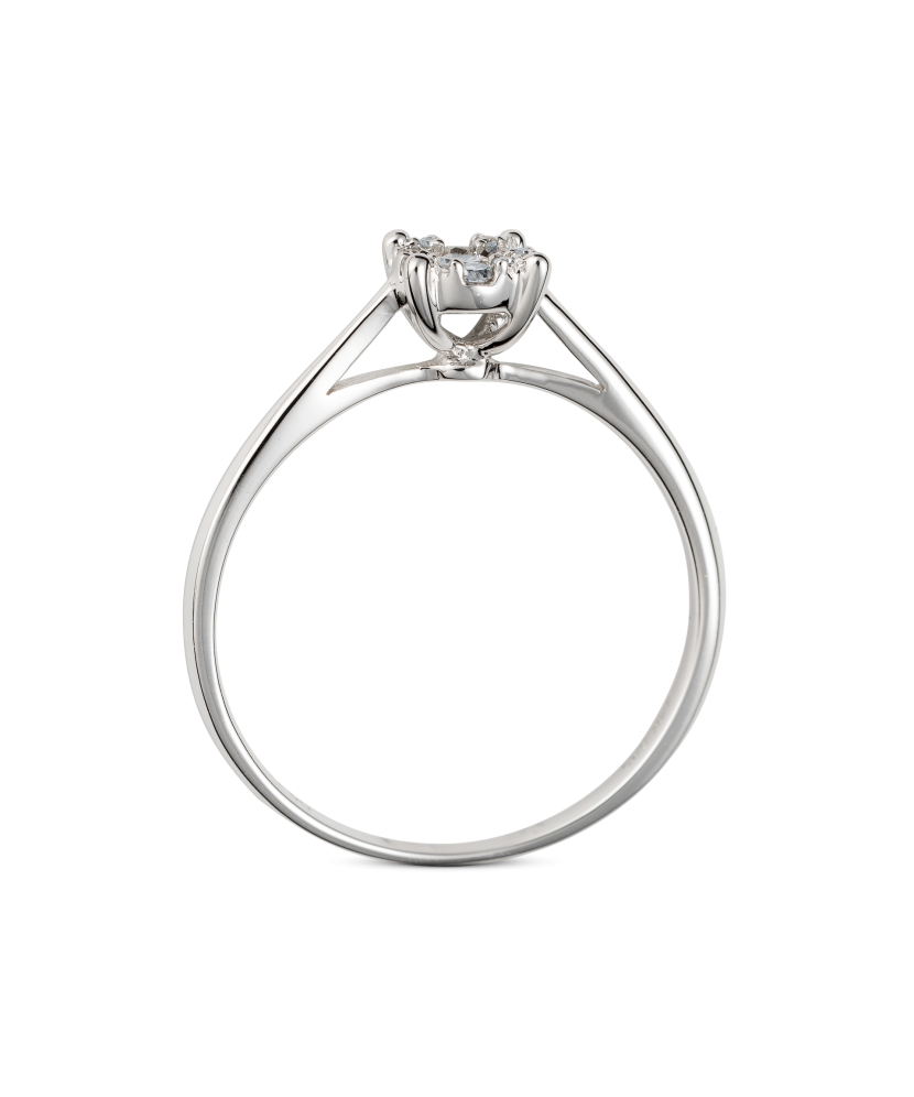 Кольцо из белого золота с бриллиантами