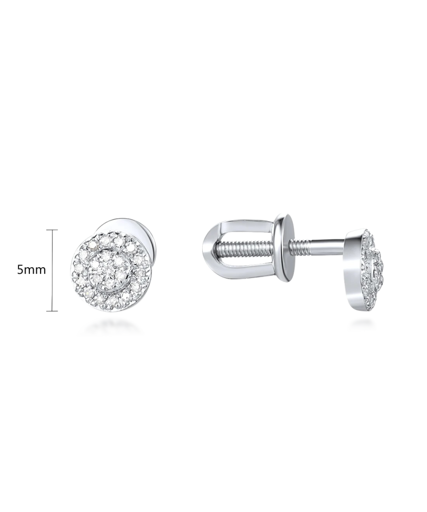 Серьги из белого золота с бриллиантами