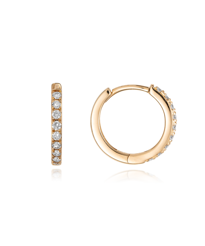 Kuldkõrvarõngad teemantidega