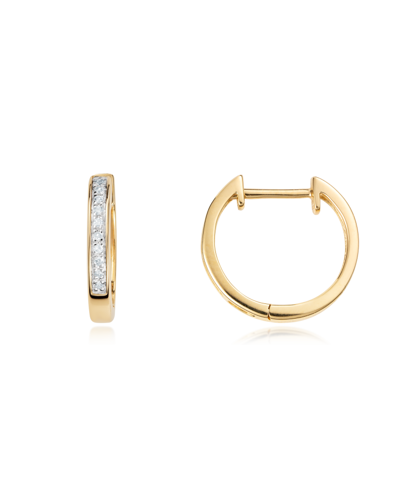 Kollase kullaga kõrvarõngad Briljantidega