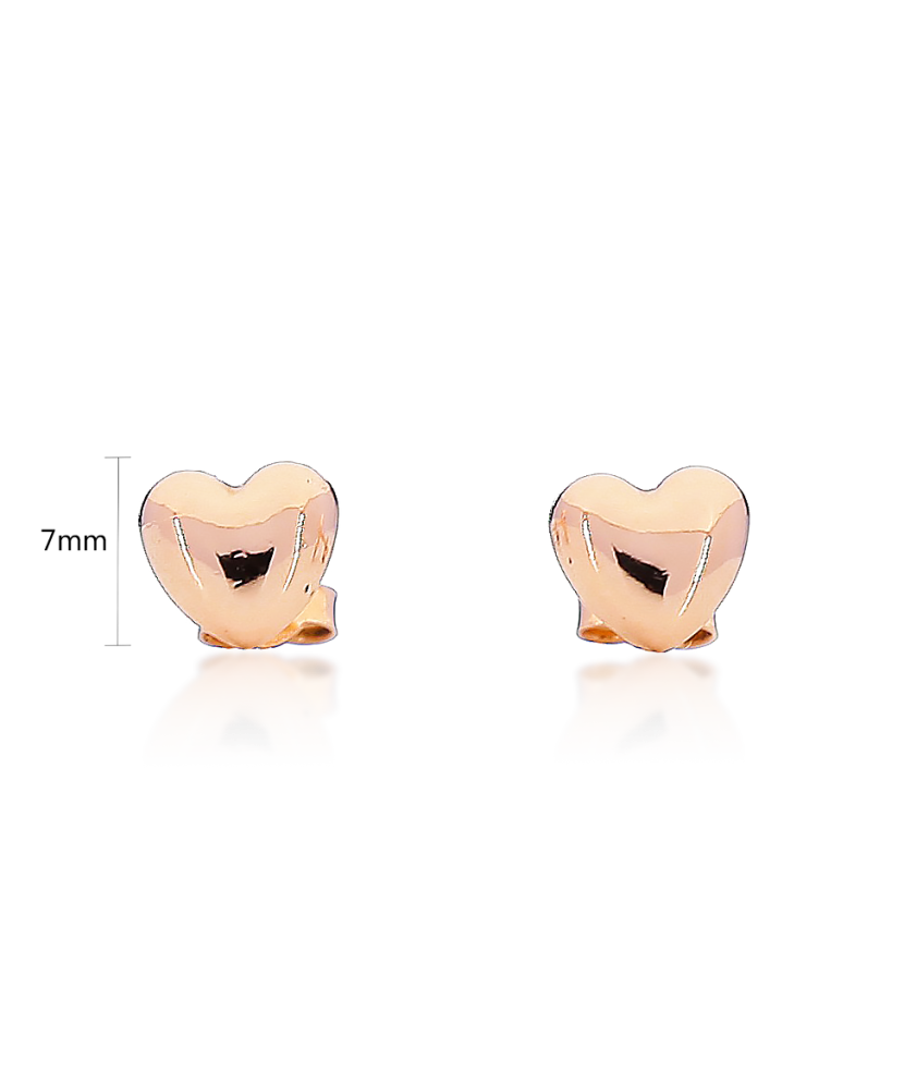 Золотые серьги "Сердечко"