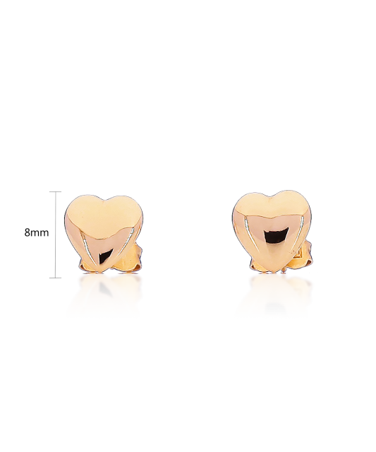 Золотые серьги "Сердечко"