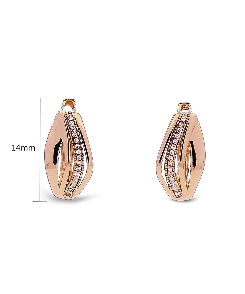 Kuldkõrvarõngad tsirkoonidega Goldinga 00514