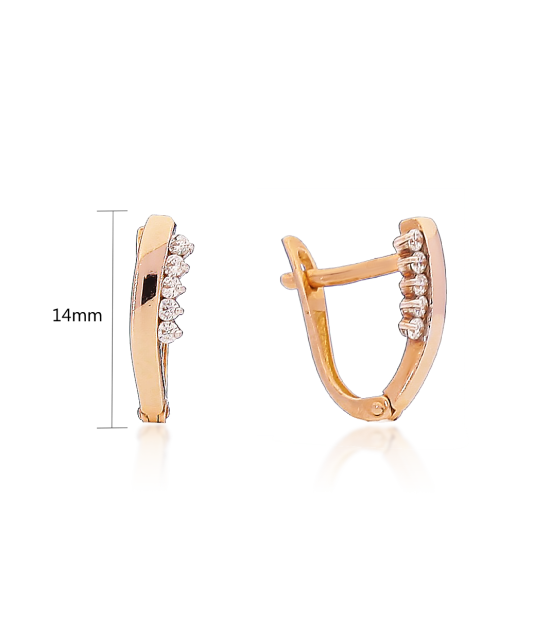 Kuldkõrvarõngad tsirkoonidega Goldinga 00464