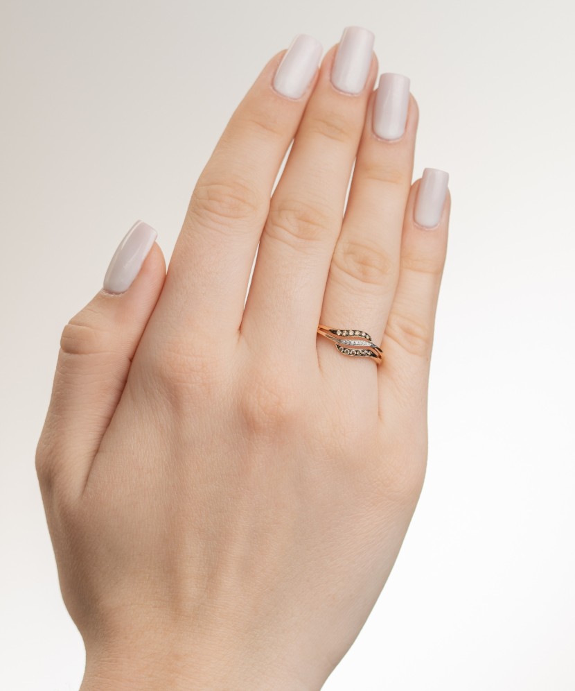 Золотое кольцо с алмазами