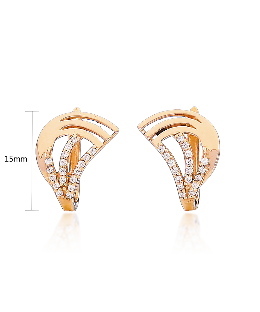 Kuldkõrvarõngad tsirkoonidega Goldinga 00461