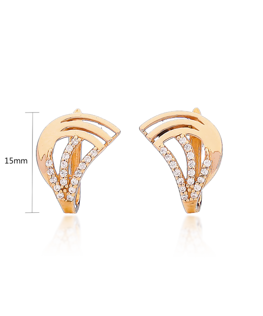 Kuldkõrvarõngad tsirkoonidega Goldinga 00461