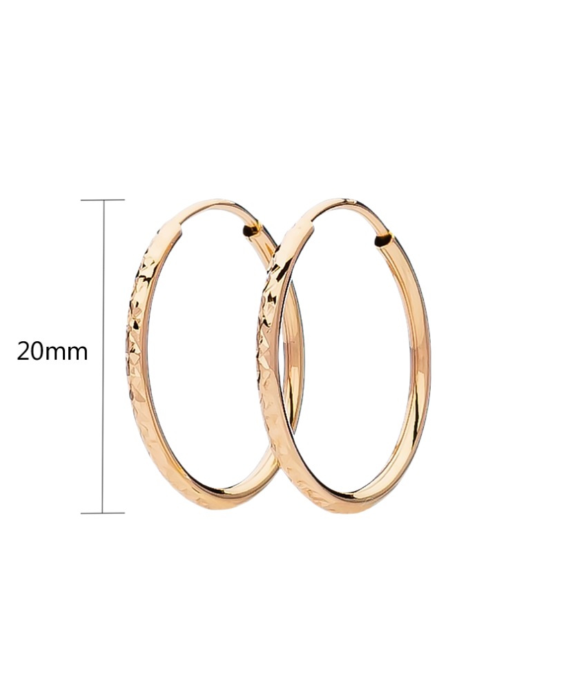 Золотые серьги конго (кольца) 20мм