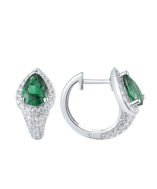 Hõbekõrvarõngad tsirkoonidega