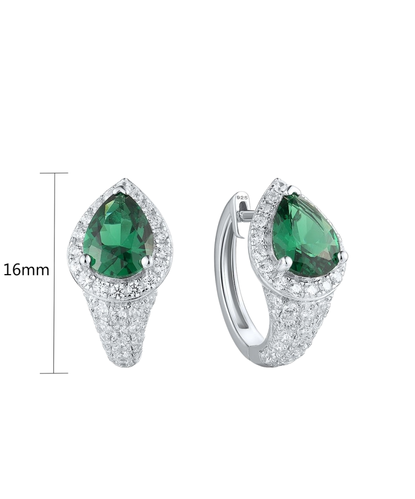 Hõbekõrvarõngad tsirkoonidega