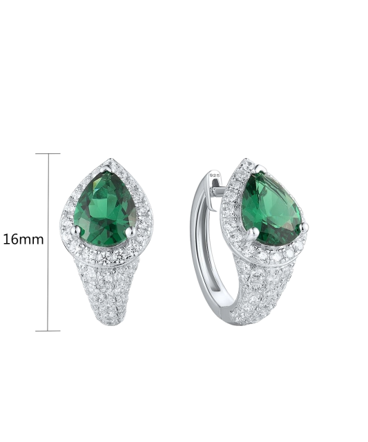 Hõbekõrvarõngad tsirkoonidega