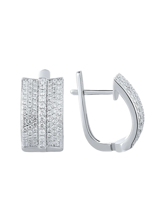 Hõbekõrvarõngad tsirkoonidega