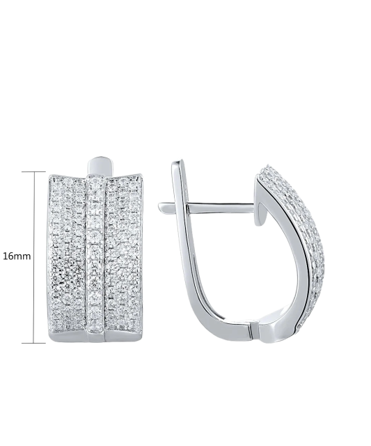 Hõbekõrvarõngad tsirkoonidega