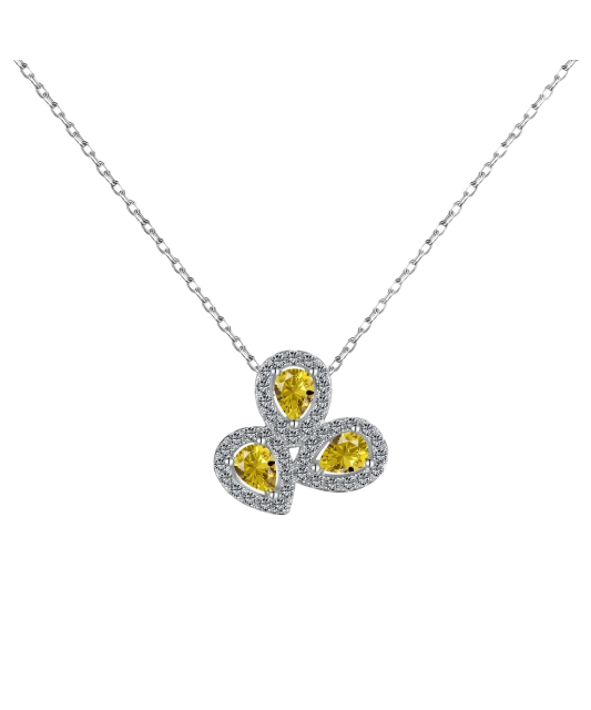 Hõbekett tsirkoonist ripatsiga