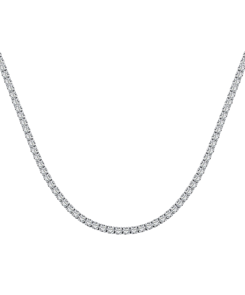 Hõbekett tsirkoonidega