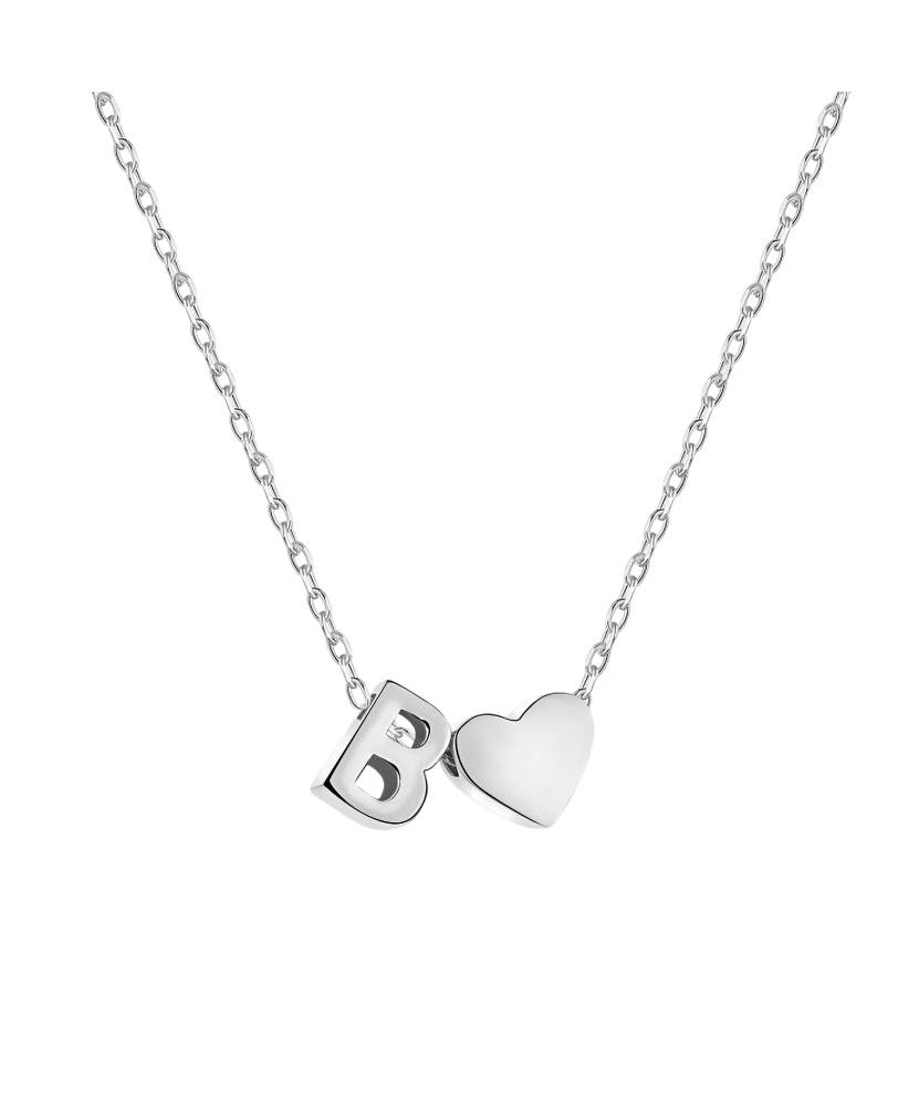 Hõbekett ripatsiga täht B