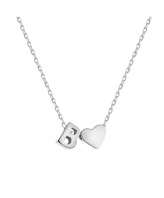 Hõbekett ripatsiga täht B