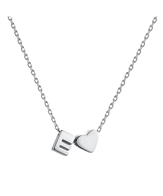 Hõbekett ripatsiga täht E