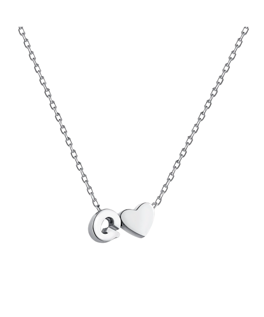 Hõbekett ripatsiga täht G