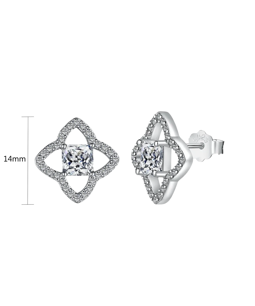 Серьги из серебра с цирконами