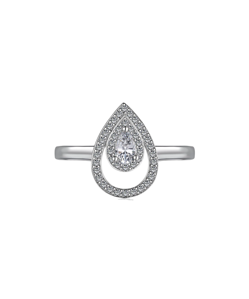 Серебряное кольцо с цирконами