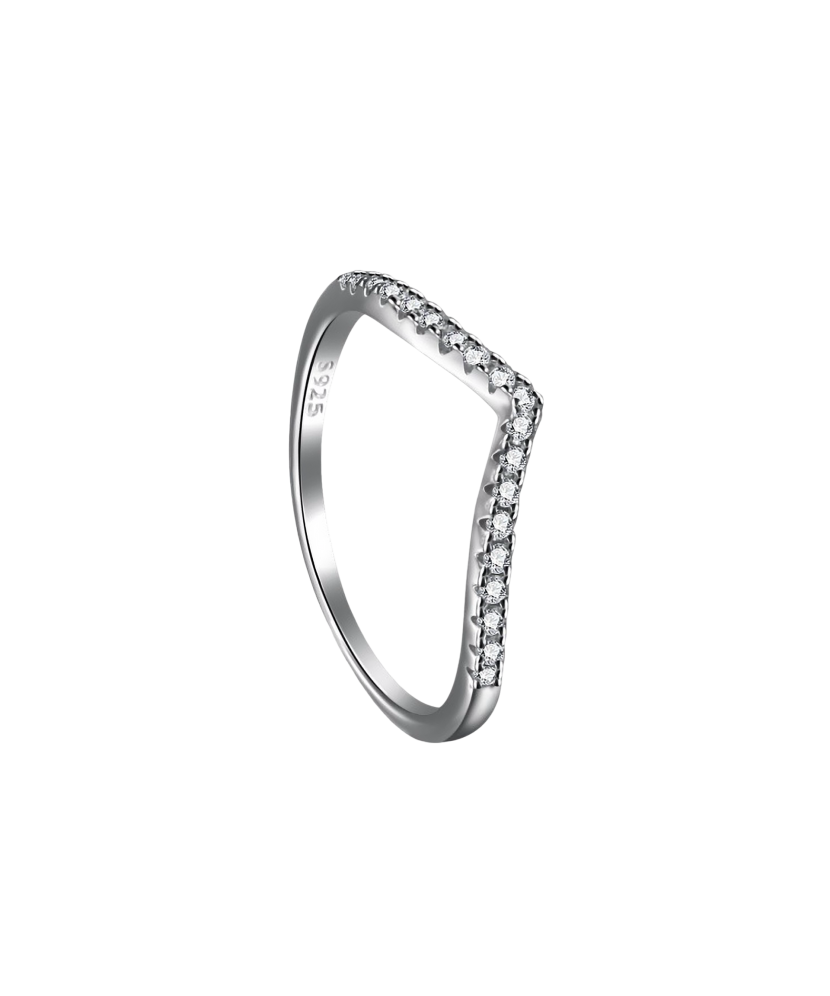 Hõbesõrmus tsirkoonidega